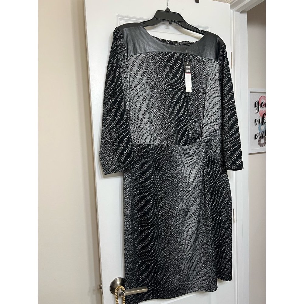 Preston & York Black/Silver Dress Size 18 NWT